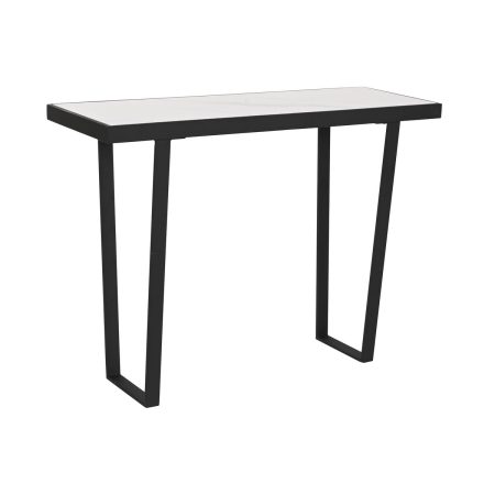 Consolle Home ESPRIT Bianco Nero Metallo 100 x 35 x 75 cm Made in Italy Global Shipping