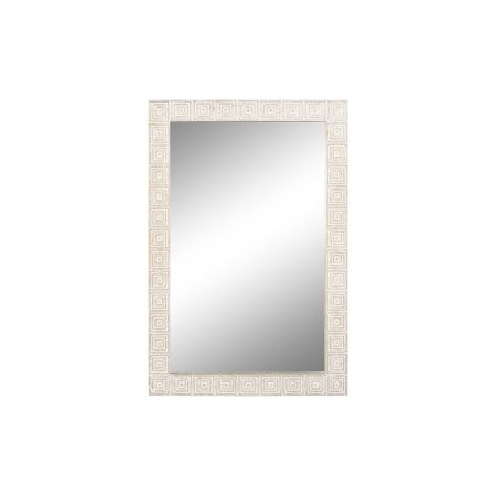 Specchio da parete Home ESPRIT Bianco Naturale Legno di mango Indiano 94 x 3 x 140 cm Made in Italy Global Shipping
