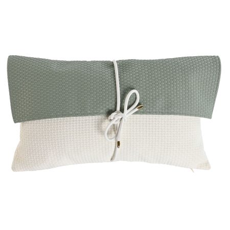 Cuscino Home ESPRIT Bianco Verde 50 x 10 x 30 cm Made in Italy Global Shipping