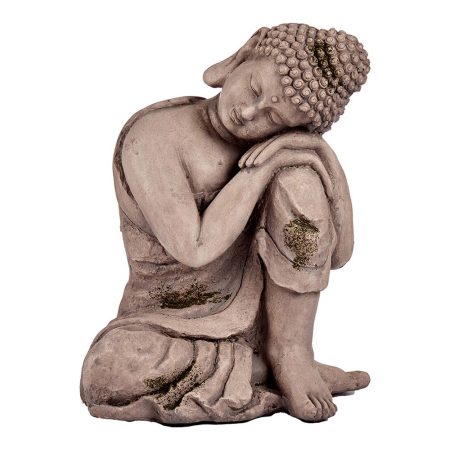 Statua Decorativa da Giardino Buddha Grigio Poliresina (28