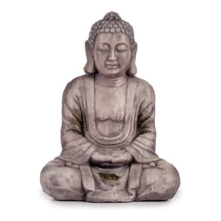 Statua Decorativa da Giardino Buddha Grigio Poliresina (25 x 57 x 42