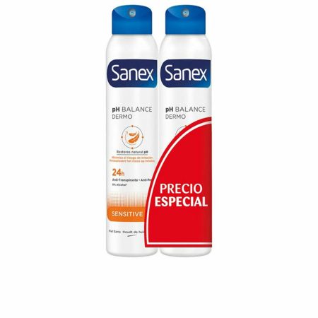 Deodorante Spray Sanex Sensitive 2 Unità 200 ml