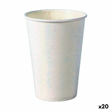 Set di Bicchieri Algon Monouso Cartone Bianco 20 Pezzi 220 ml (20 Unità)