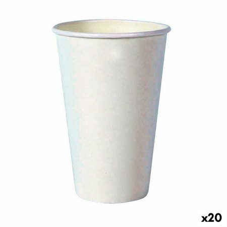 Set di Bicchieri Algon Monouso Cartone Bianco 35 Pezzi 350 ml (20 Unità)