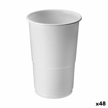 Set di bicchieri riutilizzabili Algon Bianco 25 Pezzi 250 ml (48 Unità)