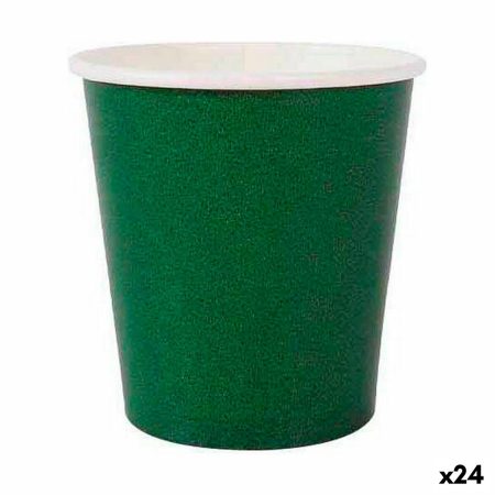 Set di Bicchieri Algon Monouso Cartone Verde 20 Pezzi 120 ml (24 Unità)