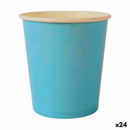 Set di Bicchieri Algon Monouso Cartone Azzurro 20 Pezzi 120 ml (24 Unità)