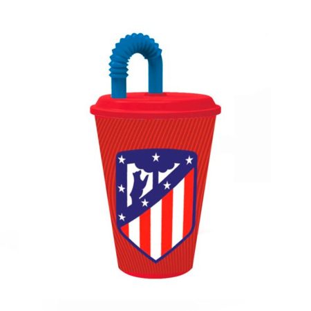Bicchiere con Tappo Atlético Madrid Plastica
