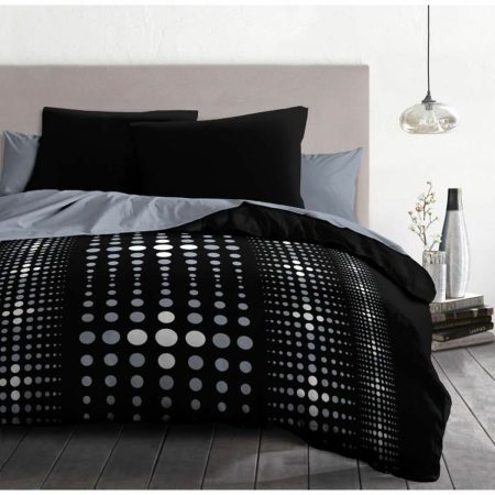 Copripiumino HOME LINGE PASSION Nero 240 x 260 cm Made in Italy Global Shipping