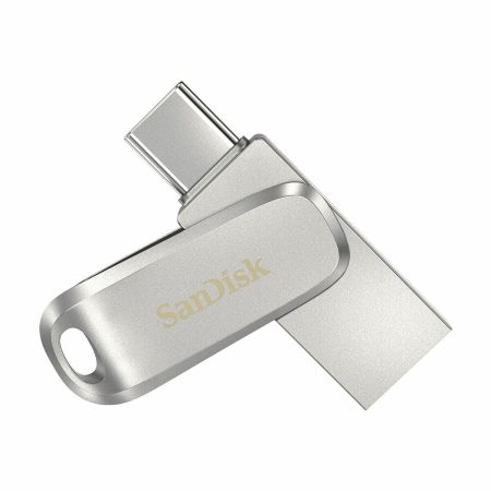 Scheda Di Memoria Micro SD con Adattatore SanDisk Ultra Dual Drive Luxe Argentato Acciaio 64 GB