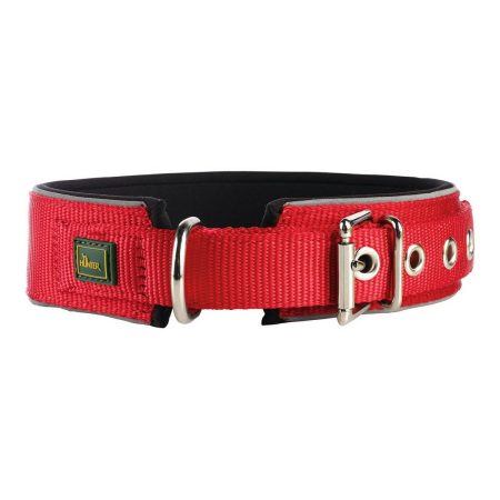 Collare per Cani Hunter Neoprene Reflect Rosso Made in Italy Global Shipping