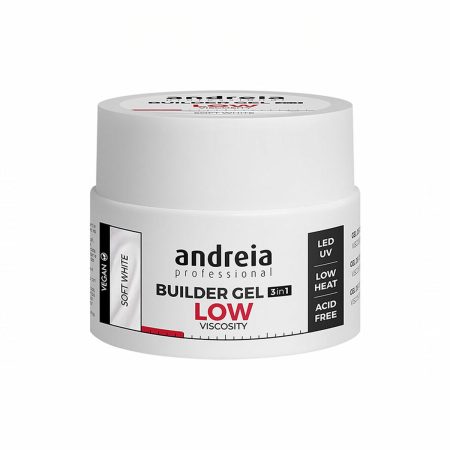 Smalto per unghie in gel Builder Low Viscosity Andreia Professional Builder Bianco (44 g)