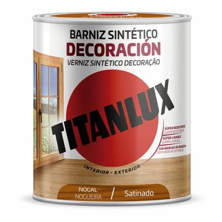 Vernice sintetica Titanlux m11100314 Decorazione Raso Legno di noce 250 ml Made in Italy Global Shipping