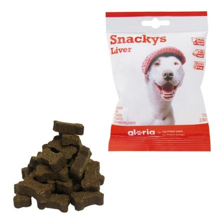 Snack per Cani Gloria Display Snackys Fegato (30 x 75 g) Made in Italy Global Shipping