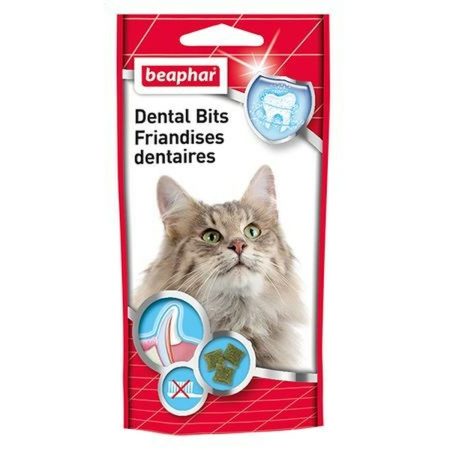 Spuntino per Cat Beaphar Dental Bits 35 g Made in Italy Global Shipping