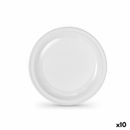 Set di piatti riutilizzabili Algon Bianco Plastica 22 x 22 x 1