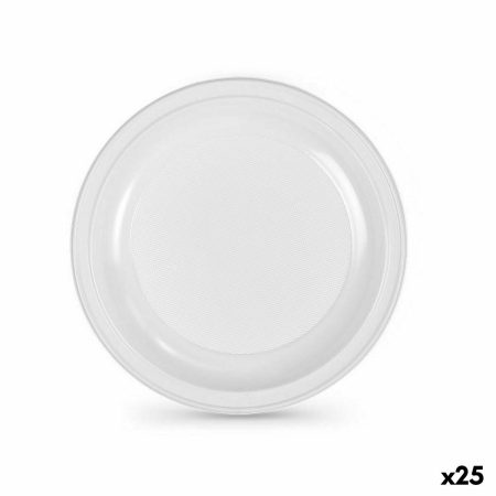 Set di piatti riutilizzabili Algon Bianco Plastica 25 x 25 x 1