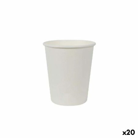 Set di Bicchieri Algon Cartone Bianco 30 Pezzi 250 ml (20 Unità)