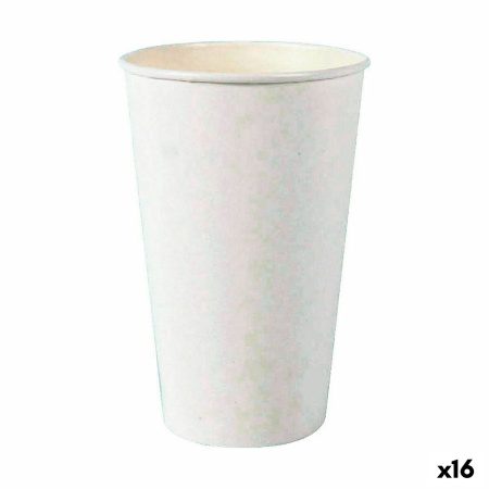 Set di Bicchieri Algon Monouso Cartone Bianco 6 Pezzi 450 ml (16 Unità)