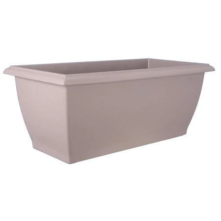 Vaso Riviera Jardiniere Evolution 80 x 40 x 32 Taupé Plastica 64 L Made in Italy Global Shipping