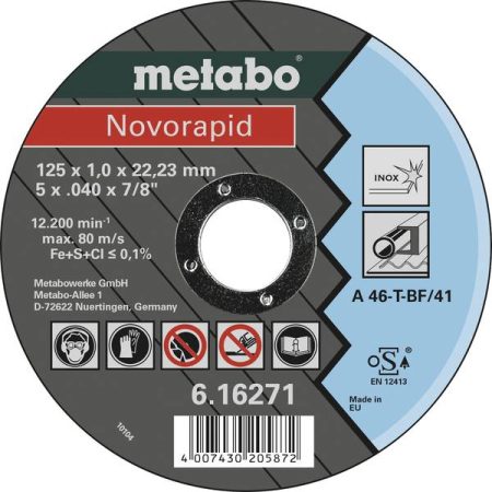 Metabo NOVORAPID 616271000 Disco di taglio dritto 125 mm 1 pz.