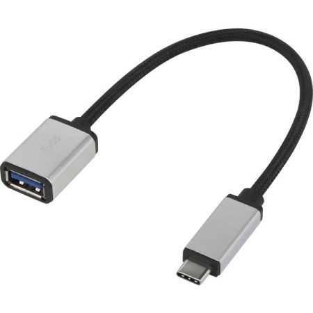 Renkforce USB 3.2 Gen 1 (USB 3.0) Adattatore [1x spina USB-C® - 1x Presa A USB 3.2 Gen 1 (USB 3.0)] RF-USBA-MS-01 Calza