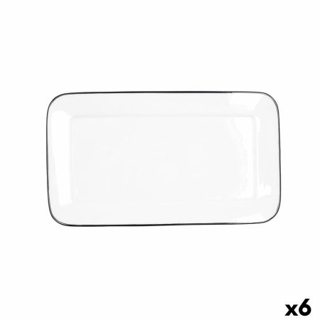 Vassoio per aperitivi Quid Gastro Bianco Ceramica 31 x 18 cm (6 Unità)