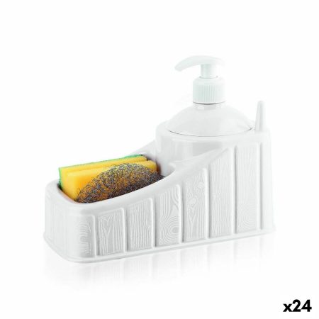 Dispenser di Sapone 2 in 1 per Lavandino Privilege Plastica Bianco (24 Unità) Made in Italy Global Shipping