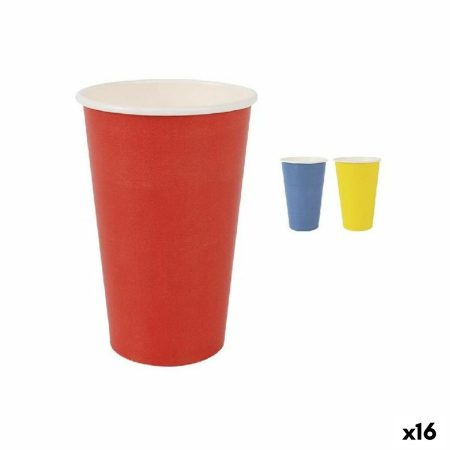 Set di Bicchieri Algon Monouso Cartone Multicolore 10 Pezzi 450 ml (16 Unità)