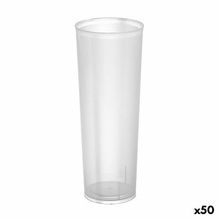 Set di bicchieri riutilizzabili Algon A tubo Trasparente 10 Pezzi 300 ml (50 Unità)