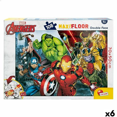 Puzzle per Bambini The Avengers Double-face 108 Pezzi 70 x 1