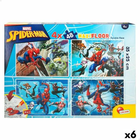 Puzzle per Bambini Spider-Man Double-face 4 in 1 48 Pezzi 35 x 1