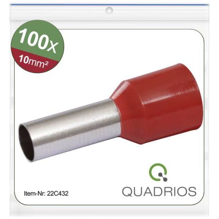 Quadrios 22C432 Capocorda 10 mm² Parzialmente isolato Rosso 1 KIT