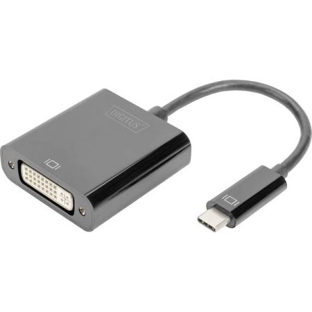Digitus DA-70829 DVI / USB-C® Adattatore [1x USB-C® - 1x Presa DVI 24+5 poli] Nero Schermato
