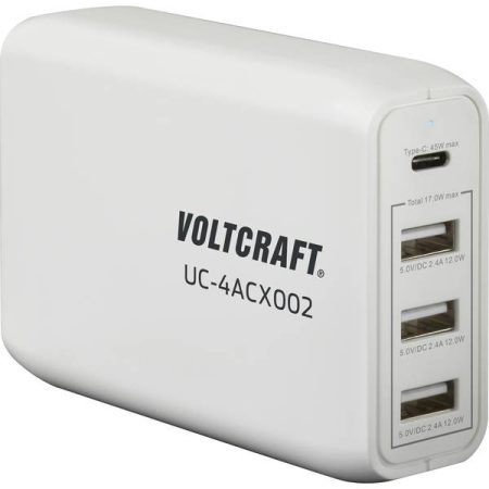 VOLTCRAFT UC-4ACX002 VC-11744745 Caricatore USB Presa di corrente Corrente di uscita max. 3400 mA 4 x USB