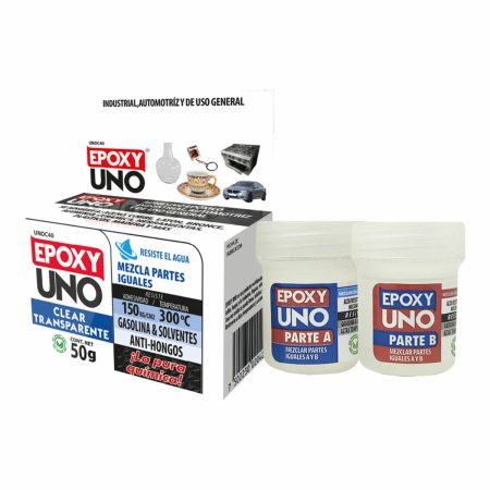 Adesivo epossidico bicomponente Fusion Epoxy Black Label Unoc40 Universale Incolore 50 g Made in Italy Global Shipping