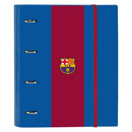 Raccoglitore ad anelli F.C. Barcelona M666 A4 Rosso Granato Blu Marino 27 x 32 x 3.5 cm