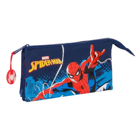 Portaoggetti Doppio Spider-Man Neon Blu Marino 22 x 12 x 3 cm