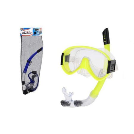 Occhialini da Snorkeling e Boccaglio Colorbaby Aqua Sport Giallo Azzurro