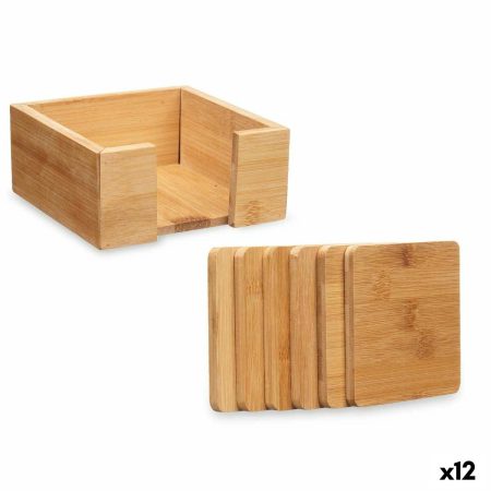 Sottobicchieri Bambù (12 Unità) Quadrati 7 Pezzi