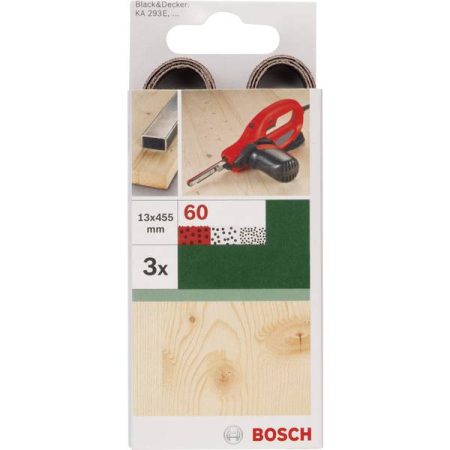Bosch Accessories 2609256239 Carta abrasiva a nastro Grana Num. 120 (L x L) 455 mm x 13 mm 3 pz.