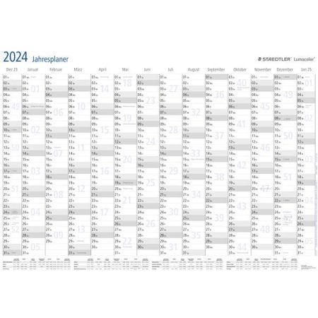 Staedtler Calendario da parete Lumocolor® year planner 641 YP 641 YPA3DE DIN A3 12 mesi/1 pagina 1 pz.