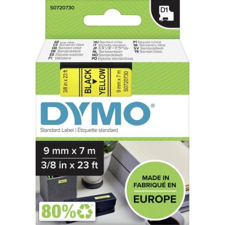 DYMO 40918 Cassetta nastro Colore Nastro: Giallo Colore carattere: Nero 9 mm 7 m