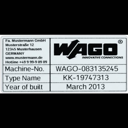 WAGO 210-804 Etichette per stampante a trasferimento termico Superficie stampabile: 99 x 44 mm Argento Numero di