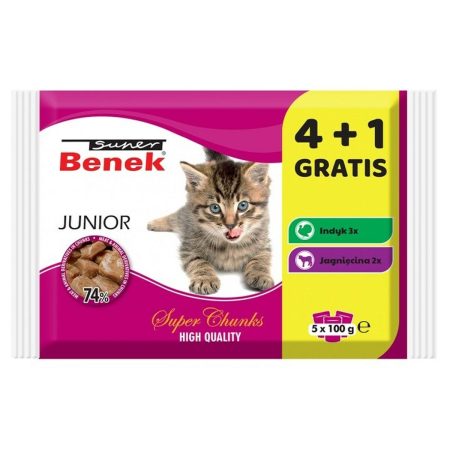 Cibo per gatti Super Benek Junior Tacchino Agnello Made in Italy Global Shipping