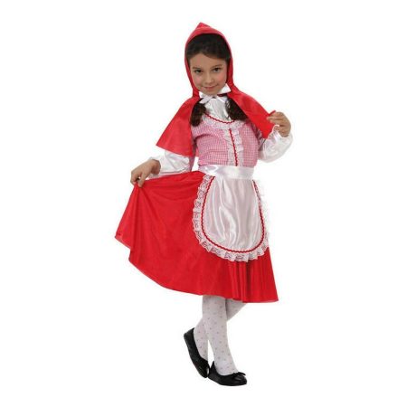 Costume per Bambini C3220 Rosso Cappuccetto Rosso Fantasia 5-6 Anni (4 Pezzi)