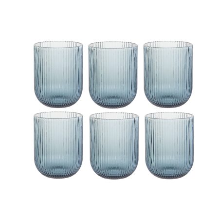 Set di Bicchieri DKD Home Decor Azzurro Cristallo 240 ml