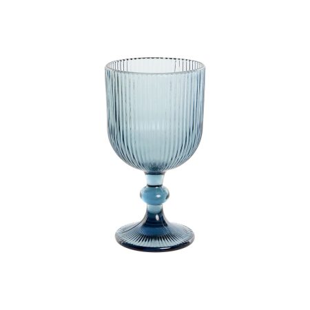 Set di Bicchieri DKD Home Decor Azzurro Cristallo 325 ml