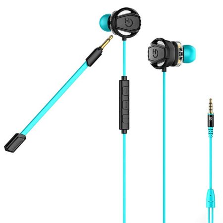 Auricolari con Microfono Gaming Hiditec GHE010002 (3.5 mm) Nero Azzurro