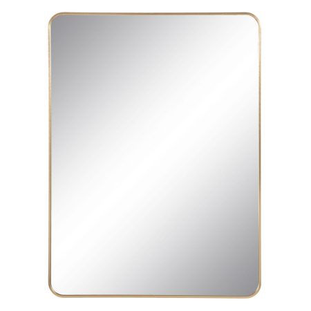 Specchio da parete Dorato Alluminio Cristallo 76 x 3 x 101 cm Made in Italy Global Shipping